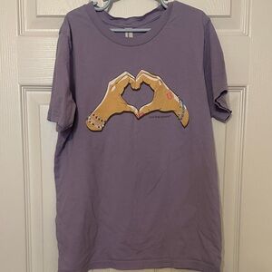 Kids Purple Tee with Heart Design